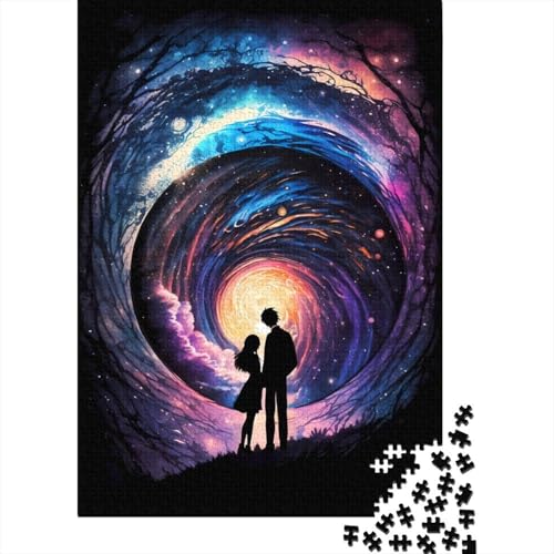 Puzzle für Erwachsene 500 Teile kosmische Liebesgeschichte Puzzle für Erwachsene Holzbrett-Puzzle lustiges Geschenk 500 Teile (52 x 38 cm) von wuzihanptpt