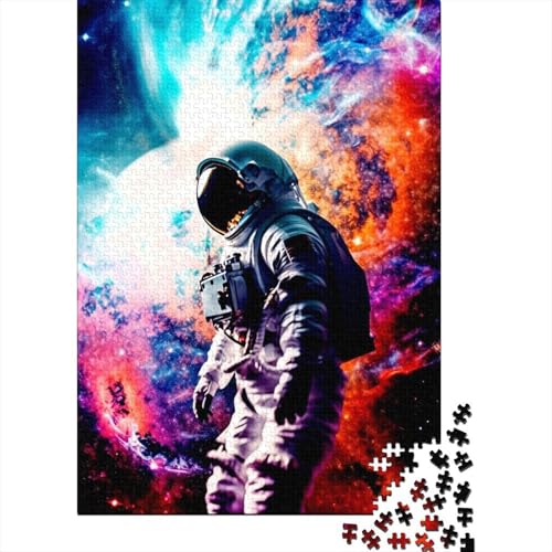 Puzzle für Erwachsene Astronaut 300 Teile Holzpuzzle für Erwachsene und Jugendliche ab 12 Jahren Erwachsene 300 Teile (40 x 28 cm) von wuzihanptpt