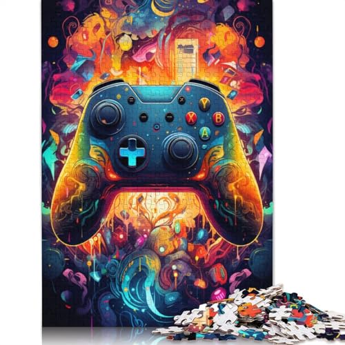 Puzzle für Erwachsene Bunte Psychedelia mit Neon-Griffen Puzzle für Erwachsene 1000 Teile Papierpuzzle für Erwachsene und Kinder ab einem Alter von 10 Jahren Heimkunstdekor 1000 Teile (38 x 26 cm) von wuzihanptpt