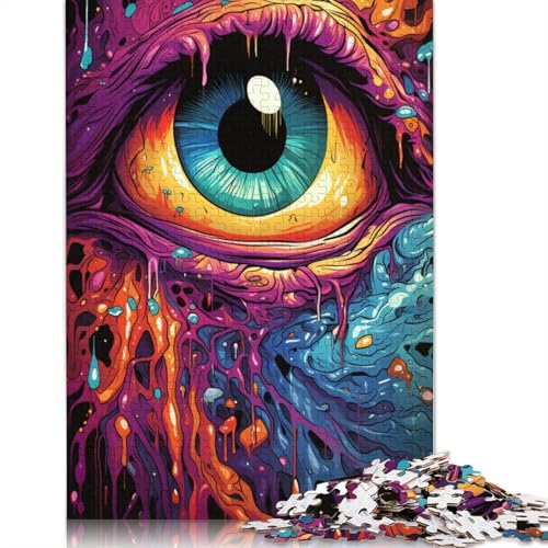 Puzzle für Erwachsene Bunte psychedelische Augen Puzzle für Erwachsene 1000 Teile Papierpuzzle für Erwachsene und Kinder ab einem Alter von 10 Jahren Heimkunstdekor 1000 Teile (38 x 26 cm) von wuzihanptpt