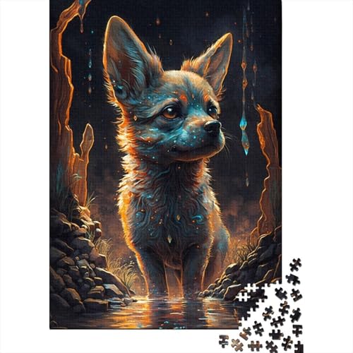 Puzzle für Erwachsene Chihuahua-Hund Fiction 1000 Teile Puzzle aus Holz für Erwachsene und Jugendliche ab 12 Jahren Geschenke für Freunde und Familie 1000 Teile (75 x 50 cm) von wuzihanptpt