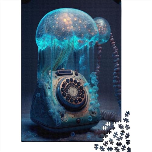 Puzzle für Erwachsene Cosmic Telephone 1000-teiliges Puzzle geeignet für Erwachsene und Jugendliche ab 12 Jahren Holzbrettpuzzle tolles Geschenk für Erwachsene 1000 Teile (75 x 50 cm) von wuzihanptpt