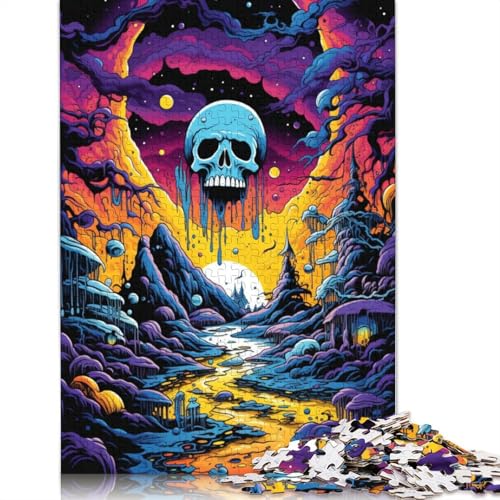 Puzzle für Erwachsene Doodle Bunte Landschaft Puzzle für Erwachsene 1000 Teile Holzpuzzle Teenager- und Kinderspiel Spielzeug für Erwachsene 1000 Teile (75 x 50 cm) von wuzihanptpt