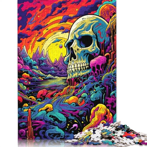 Puzzle für Erwachsene Doodle Bunte Landschaft Puzzle für Erwachsene 1000 Teile Holzpuzzle Teenager- und Kinderspiel Spielzeug für Erwachsene 1000 Teile (75 x 50 cm) von wuzihanptpt