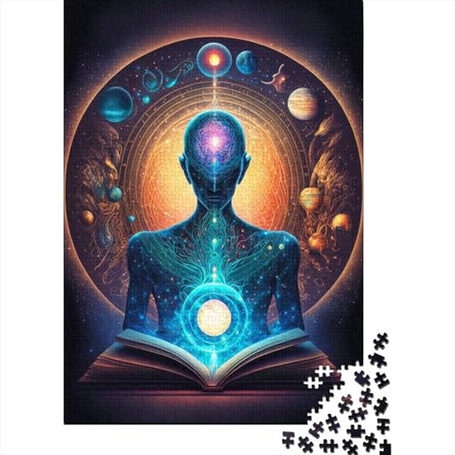 Puzzle für Erwachsene Esoterisches Zen-Universum Puzzle für Erwachsene 300 Teile Holzpuzzle für Erwachsene und Jugendliche ab 12 Jahren Lernspiele für Erwachsene 300 Teile (40 x 28 cm) von wuzihanptpt