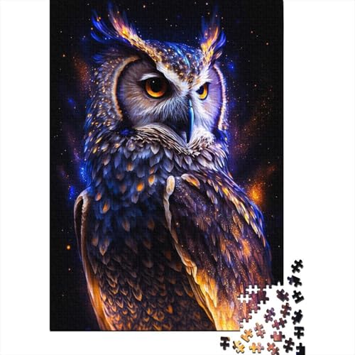 Puzzle für Erwachsene Eule 300 Teile Holzpuzzle für Erwachsene und Jugendliche ab 12 Jahren Erwachsene 300 Teile (40 x 28 cm) von wuzihanptpt