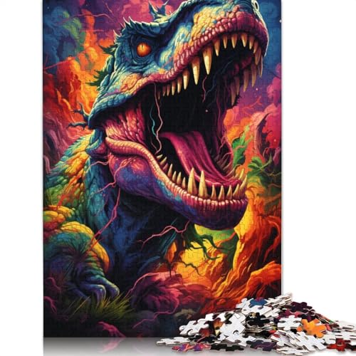 Puzzle für Erwachsene Fantasiewelt der Dinosaurier Puzzle für Erwachsene 1000 Teile Papierpuzzle für Erwachsene und Kinder ab 10 Jahren Heimkunstdekor 1000 Teile (38 x 26 cm) von wuzihanptpt