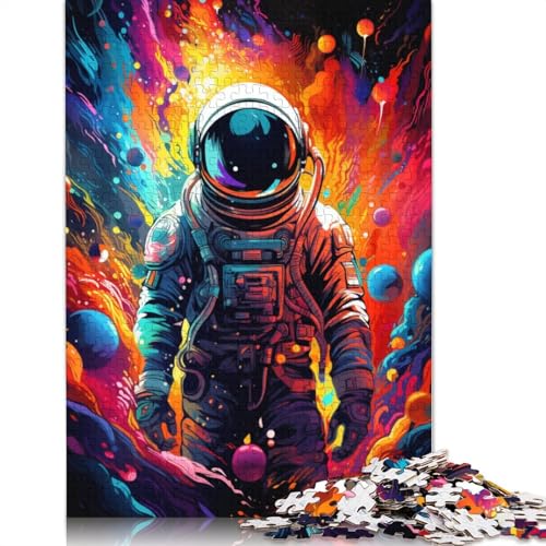 Puzzle für Erwachsene Farbweltraum-Astronauten-Puzzle für Erwachsene 1000 Teile Papierpuzzle für Erwachsene und Kinder ab 10 Jahren Heimkunstdekor 1000 Teile (38 x 26 cm) von wuzihanptpt