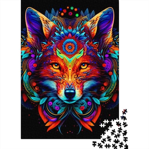 Puzzle für Erwachsene Fuchs 1000 Teile Puzzle aus Holz Puzzle für Erwachsene Teenager ab 12 Jahren Lernspiel 1000 Teile (75 x 50 cm) von wuzihanptpt