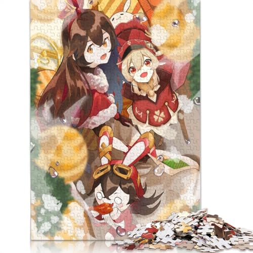 Puzzle für Erwachsene Genshin Impact Amber 1000 Teile Puzzle für Erwachsene Geschenke Holzpuzzle für Kinder ab Jahren Lernspiel Herausforderungsspielzeug 1000 Teile (75 x 50 cm) von wuzihanptpt