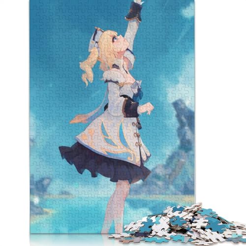 Puzzle für Erwachsene Genshin Impact Barbara Gunnhildr 1000 Teile Puzzle aus Papier Puzzle für Erwachsene und Kinder ab einem Alter von 10 Jahren anspruchsvolle Puzzles für Erwachsene von wuzihanptpt