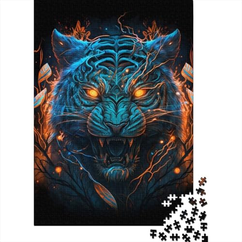 Puzzle für Erwachsene Geschenke für Mutanten-Tiger-Monster 1000-teiliges Puzzle Holzpuzzle für Erwachsene Teenager ab 12 Jahren Puzzle für Erwachsene Geschenke für Erwachsene 1000 Teile (75 x 50 cm) von wuzihanptpt