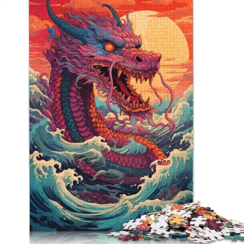 Puzzle für Erwachsene Illustration eines riesigen chinesischen Drachen. Puzzle für Erwachsene 1000 Teile Papierpuzzle für Erwachsene und Kinder ab 10 Jahren Geschenk zum Geburtstag von wuzihanptpt