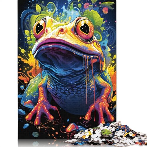 Puzzle für Erwachsene Malen Farbfrosch 1000 Teile Puzzle für Erwachsene und Familien Papierpuzzle Lernspiel 1000 Teile (38 x 26 cm) von wuzihanptpt