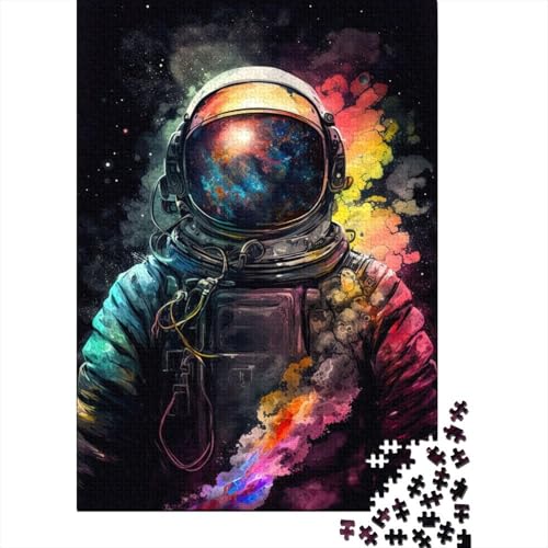 Puzzle für Erwachsene Neon-Astronauten-Puzzle für Erwachsene 1000 Teile Holzpuzzle für Erwachsene und Jugendliche ab 12 Jahren Lernspiele für Erwachsene 1000 Teile (75 x 50 cm) von wuzihanptpt