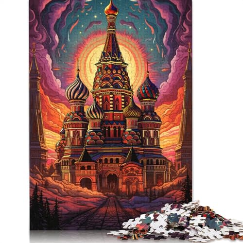 Puzzle für Erwachsene Russland Rotes Quadrat 1000-teilig Puzzle für Erwachsene und Kinder Holzpuzzle für Erwachsene und Kinder ab 10 Jahren tolles Geschenk für Erwachsene 1000 Teile (75 x 50 cm) von wuzihanptpt