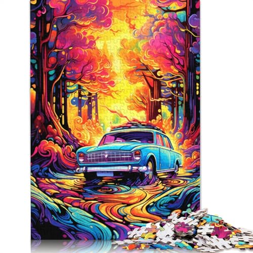 Puzzle für Erwachsene Sportwagen im Dschungel 1000 Teile Puzzle aus Papier Puzzle für Kinder ab Jahren Lernspiel 1000 Teile (38 x 26 cm) von wuzihanptpt