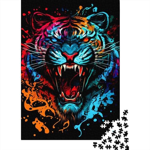 Puzzle für Erwachsene Tiger12 300-teiliges Puzzle Holzpuzzle für Erwachsene und Jugendliche ab 12 Jahren Lernspielzeug Familienspiele 300 Teile (40 x 28 cm) von wuzihanptpt