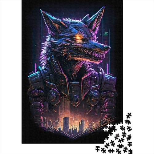 Puzzle für Erwachsene Wolfsmensch 500-teiliges Puzzle Holzpuzzle für Erwachsene und Jugendliche ab 12 Jahren Heimdekoration Puzzle 500 Teile (52 x 38 cm) von wuzihanptpt