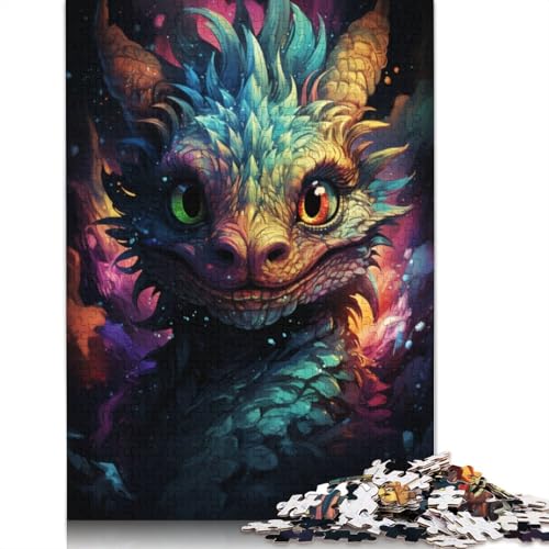 Puzzle für Erwachsene bunt Psychedelischer Himmelsdrache 1000 Teile Puzzle für Erwachsene Geschenke aus Papier Puzzles für Kinder ab Jahren Lernspiel Herausforderungsspielzeug 1000 Teile (38 x 26 cm) von wuzihanptpt