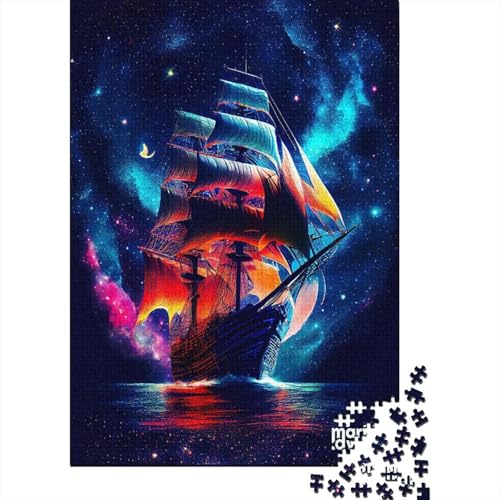 Puzzle für Erwachsene bunte Segelboote 500 Teile für Erwachsene geeignet für Erwachsene und Jugendliche ab 12 Jahren Holzbrett-Puzzle lustige Puzzle-Spiele 500 Teile (52 x 38 cm) von wuzihanptpt