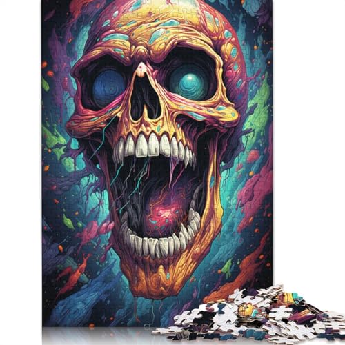 Puzzle für Erwachsene farbenfrohe Psychedelia von Weltraummonstern Puzzle für Erwachsene 1000 Teile Papierpuzzle für Erwachsene und Kinder ab einem Alter von 10 Jahren Heimkunstdekor von wuzihanptpt