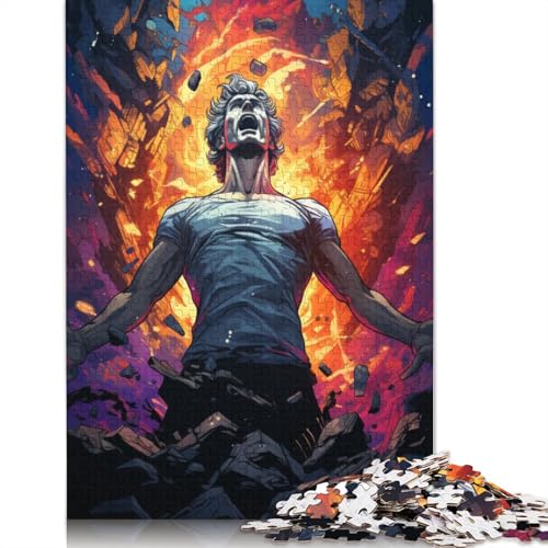 Puzzle für Erwachsene farbenfrohe psychedelische Statue Puzzle für Erwachsene 1000 Teile Papierpuzzle für Erwachsene und Kinder ab einem Alter von 10 Jahren Heimkunstdekor 1000 Teile (38 x 26 cm) von wuzihanptpt