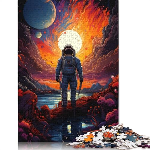 Puzzle für Erwachsene farbenfrohes Fantasie-Astronauten-Puzzle für Erwachsene 1000 Teile Papierpuzzle für Erwachsene und Kinder ab 10 Jahren Geschenk zum Geburtstag 1000 Teile (38 x 26 cm) von wuzihanptpt