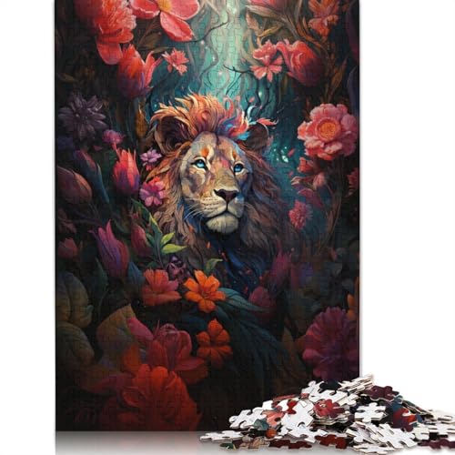 Puzzle für Erwachsene farbenfrohes Löwen-Puzzle für Erwachsene 1000 Teile Holzpuzzle für Erwachsene und Kinder ab 10 Jahren Denksportspiel 1000 Teile (75 x 50 cm) von wuzihanptpt