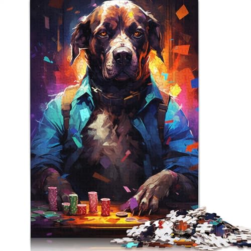 Puzzle für Erwachsene farbenfrohes exotisches Hunde-Puzzle 1000 Teile Papierpuzzle für Erwachsene und Kinder ab einem Alter von 10 Jahren Heimkunstdekor 1000 Teile (38 x 26 cm) von wuzihanptpt