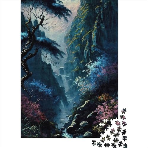 Puzzle für Erwachsene japanische Landschaft 300 Teile Puzzle aus Holz für Erwachsene und Jugendliche ab 12 Jahren Geschenke für Freunde und Familie 300 Teile (40 x 28 cm) von wuzihanptpt