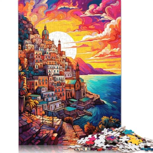 Puzzle für Erwachsene mit 1000 Teilen Amalfiküste farbenfrohes Puzzle für Erwachsene Holzpuzzle Familienspiele Weihnachts- und Geburtstagsgeschenke 1000 Teile (75 x 50 cm) von wuzihanptpt