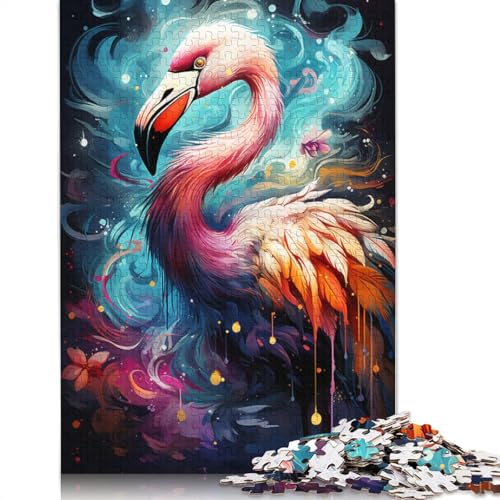 Puzzle für Erwachsene mit 1000 Teilen Bunte Flamingos malen Puzzle für Erwachsene Papierpuzzle Puzzle für Erwachsene Lernspiel Herausforderungsspielzeug 1000 Teile (38 x 26 cm) von wuzihanptpt