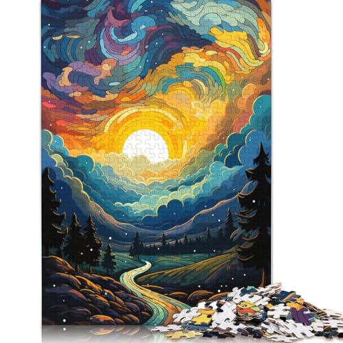 Puzzle für Erwachsene mit 1000 Teilen Fantasie-Nacht-Puzzle für Kinder Holzpuzzle Lernspiel Herausforderungsspielzeug 1000 Teile (75 x 50 cm) von wuzihanptpt