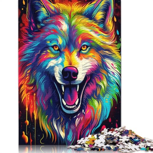 Puzzle für Erwachsene mit 1000 Teilen Straßenpuzzle buntes Wolfspuzzle für Erwachsene Papierpuzzle Spielzeug Wanddekoration 1000 Teile (38 x 26 cm) von wuzihanptpt