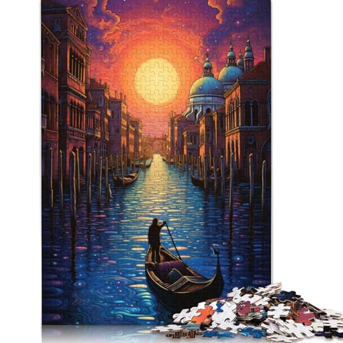 Puzzle für Erwachsene mit 1000 Teilen Venedig Italien Puzzle für Erwachsene Papierpuzzle Lernspiele für Erwachsene und Kinder 1000 Teile (38 x 26 cm) von wuzihanptpt