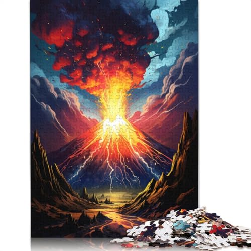 Puzzle für Erwachsene mit 1000 Teilen Vulkanausbrüche Puzzle für Erwachsene Papierpuzzle Spielzeug Wanddekoration 1000 Teile (38 x 26 cm) von wuzihanptpt