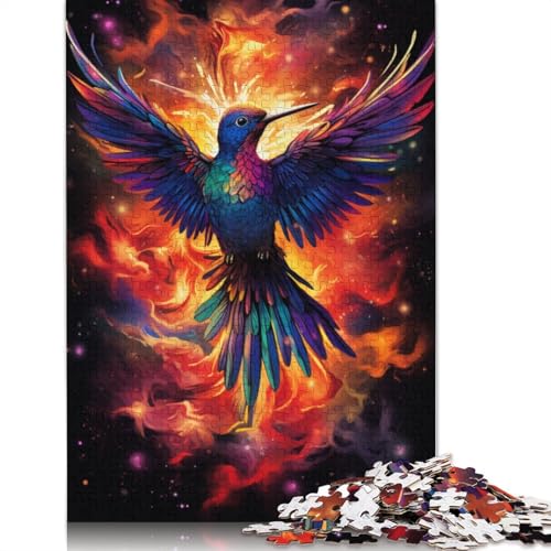 Puzzle für Erwachsene mit 1000 Teilen bunter Kolibri Puzzle-Geschenk Holzpuzzle tolles Geschenk für Erwachsene 1000 Teile (75 x 50 cm) von wuzihanptpt