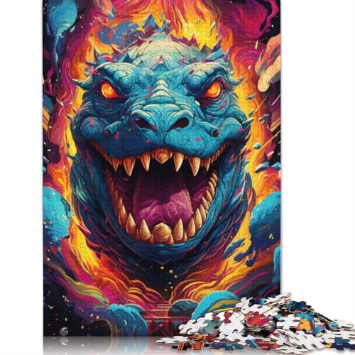 Puzzle für Erwachsene mit 1000 Teilen buntes Nilpferd-Puzzle für Erwachsene Holzpuzzle Spielzeug Wanddekoration 1000 Teile (75 x 50 cm) von wuzihanptpt