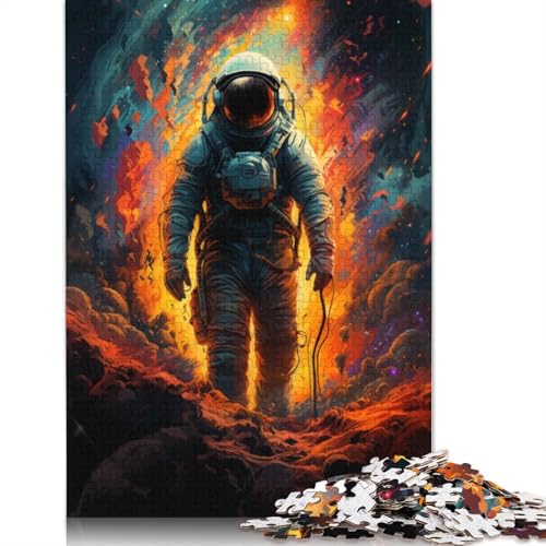 Puzzle für Erwachsene mit 1000 Teilen buntes Psychedelia-Puzzle für Weltraum-Astronauten Puzzle für Erwachsene Holzpuzzle Spielzeug Wanddekoration 1000 Teile (75 x 50 cm) von wuzihanptpt