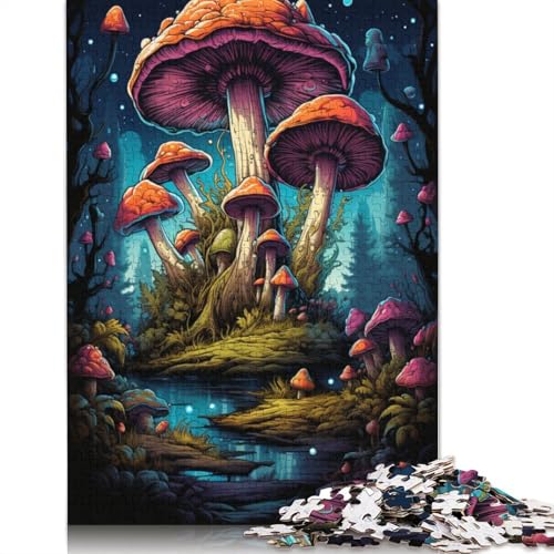 Puzzle für Erwachsene mit 1000 Teilen exotische Bunte Pilze Puzzle für Erwachsene Holzpuzzle Spielzeug Wanddekoration 1000 Teile (75 x 50 cm) von wuzihanptpt