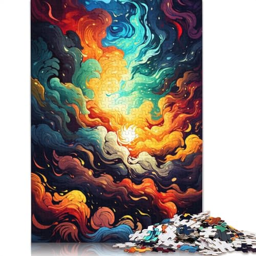 Puzzle für Erwachsene mit 1000 Teilen farbenfrohe psychedelische Kunstpuzzles für Holzpuzzle tolles Geschenk für Erwachsene 1000 Teile (75 x 50 cm) von wuzihanptpt