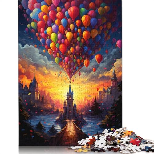 Puzzle für Erwachsene mit 1000 Teilen farbenfrohes Ballon-Puzzle für Erwachsene Holzpuzzle Spielzeug Wanddekoration 1000 Teile (75 x 50 cm) von wuzihanptpt