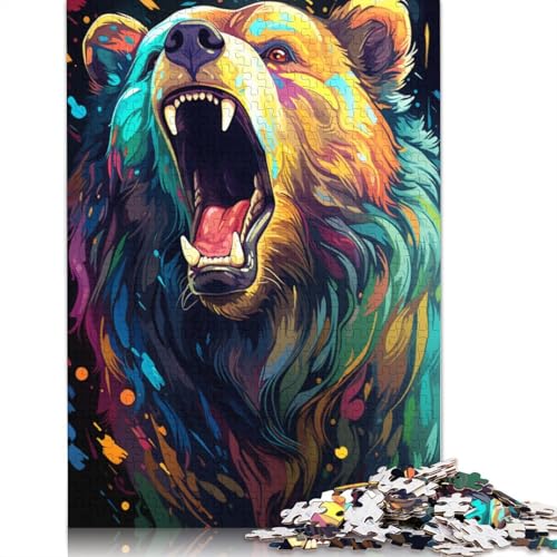 Puzzle für Erwachsene mit 1000 Teilen farbenfrohes Fantasie-Bären-Kunstpuzzle für Erwachsene Papierpuzzle Spielzeug Wanddekoration 1000 Teile (38 x 26 cm) von wuzihanptpt