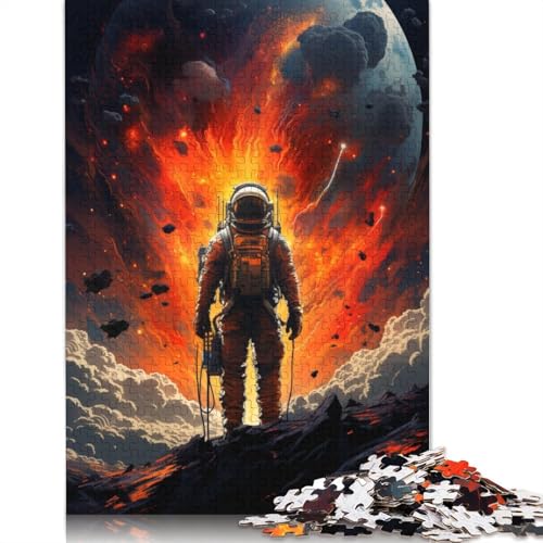 Puzzle für Erwachsene mit 1000 Teilen farbenfrohes psychedelisches Astronauten-Puzzle für Erwachsene Holzpuzzle Lernspiele für Erwachsene und Kinder 1000 Teile (75 x 50 cm) von wuzihanptpt