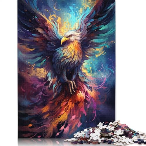 Puzzle für Erwachsene mit 1000 Teilen farbenfrohes psychedelisches Galaxie-Phönix-Puzzle für Erwachsene Papierpuzzle Spielzeug Wanddekoration 1000 Teile (38 x 26 cm) von wuzihanptpt