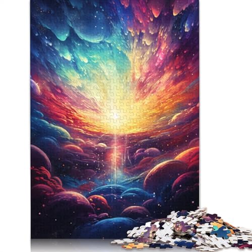 Puzzle für Erwachsene mit 1000 Teilen farbenfrohes psychedelisches Universum-Puzzle für Kinder Papierpuzzle Lernspiel für Erwachsene und Kinder 1000 Teile (38 x 26 cm) von wuzihanptpt