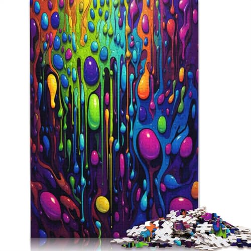 Puzzle für Erwachsene seltsame psychedelische Farben Puzzle für Erwachsene 1000 Teile Holzpuzzle Teenager- und Kinderspiel Spielzeug für Erwachsene 1000 Teile (75 x 50 cm) von wuzihanptpt