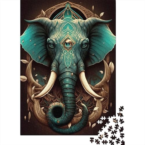 Puzzle für Erwachsene und Jugendliche 300 Teile Elefanten-Zauberkräfte Puzzle für Erwachsene Holzbrett-Puzzle anspruchsvolles Spiel Puzzle 300 Teile (40 x 28 cm) von wuzihanptpt