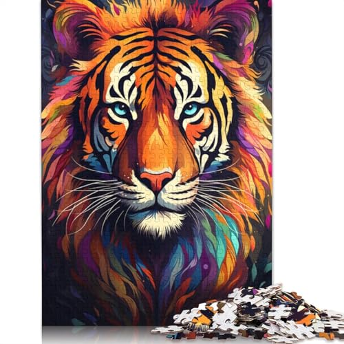 Puzzle für Erwachsene wildes Gemälde exotischer Tiger 1000 Teile Puzzle aus Papier Puzzle für Erwachsene und Kinder ab Jahren Staycation Kill Time 1000 Teile (38 x 26 cm) von wuzihanptpt